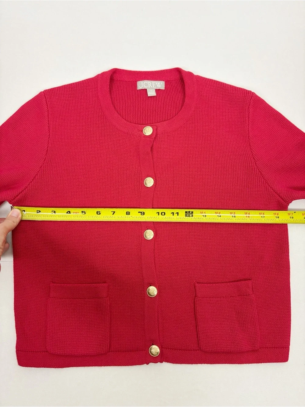 J. Crew Emilie Sweater Lady Jacket in Red Size S